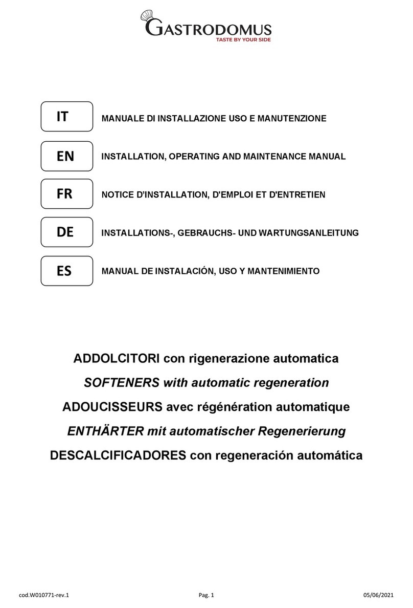 Gastrodomus AV8C Installation, operating and maintenance manual