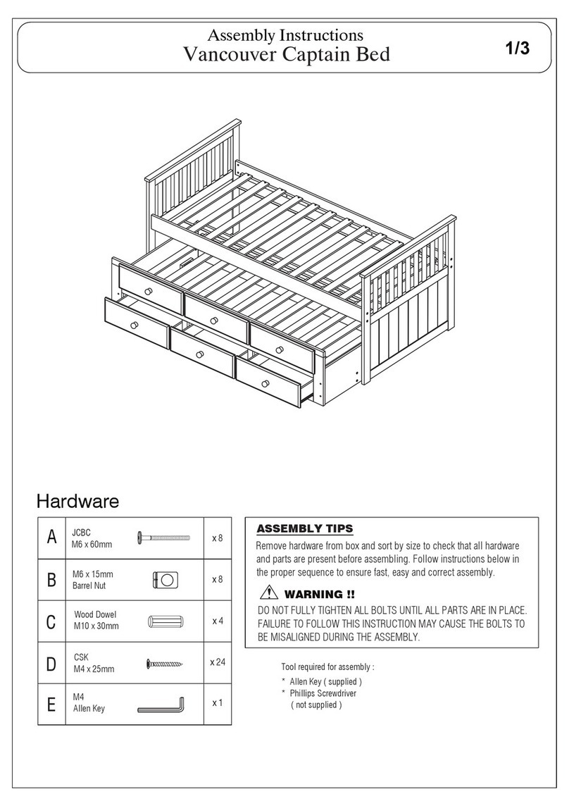 Flair Vancouver Captain Bed User manual