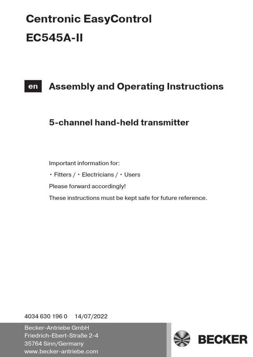 Becker Centronic EasyControl EC545A-II User manual