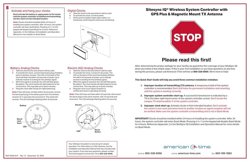 American Time SiteSync IQ quick start guide