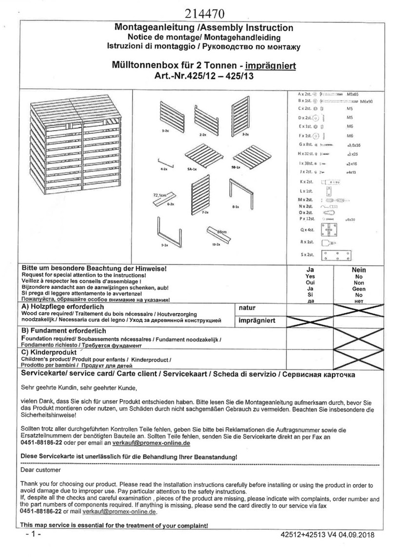 Promex 425/12 Assembly instruction