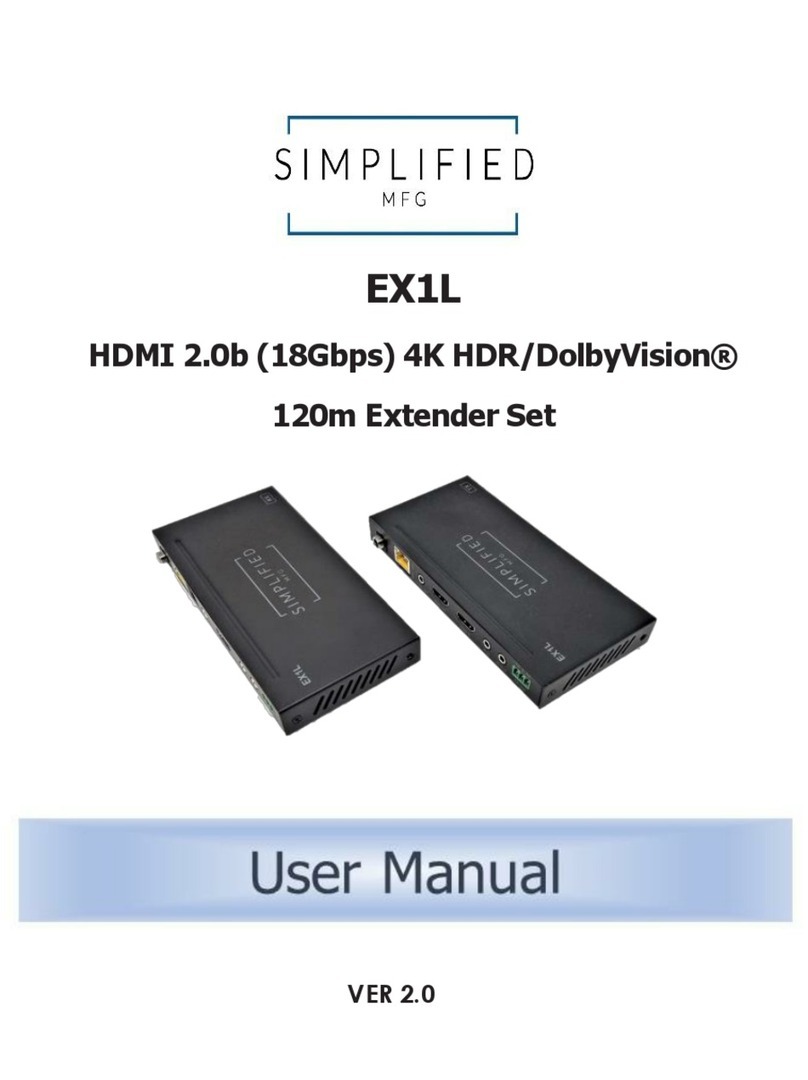 Simplified MFG EX1L User manual Simplified MFG EX1L User manual