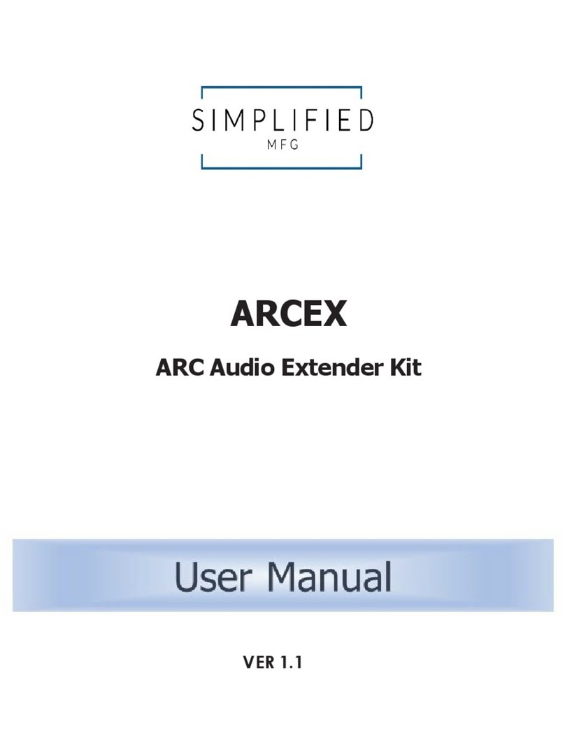 Simplified MFG ARCEX User manual Simplified MFG ARCEX User manual
