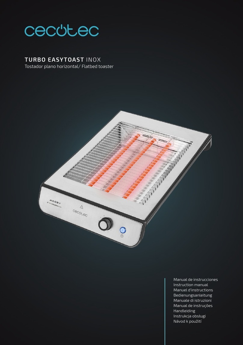 cecotec Turbo EasyToast Inox instruction manual