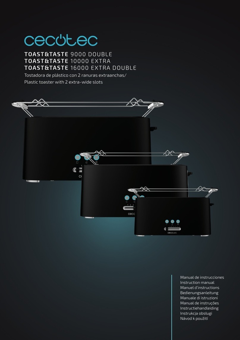cecotec TOAST&TASTE 9000 DOUBLE User manual