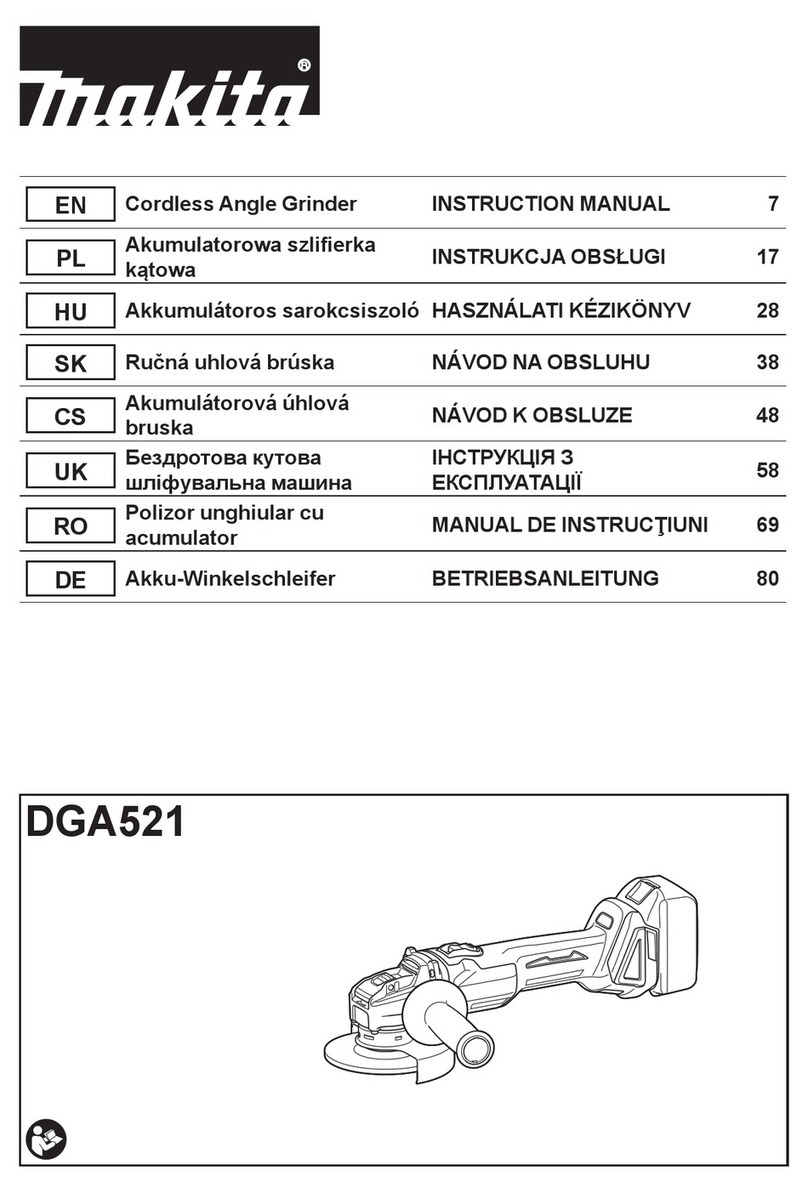 Makita DGA521 instruction manual