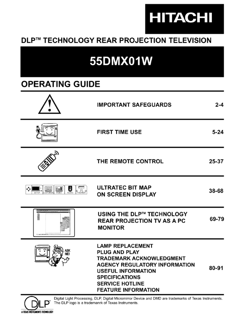 Hitachi 55DMX01W User manual