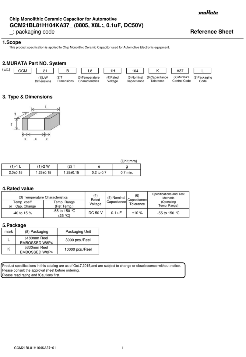 Murata GCM21BL81H104KA37 Series User manual Murata GCM21BL81H104KA37 Series User manual