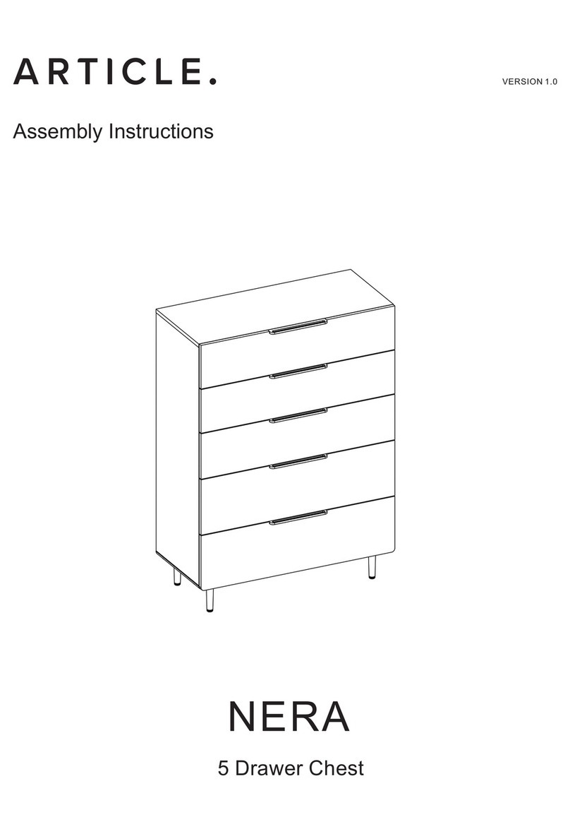 Article NERA 5 Drawer Chest User manual Article NERA 5 Drawer Chest User manual