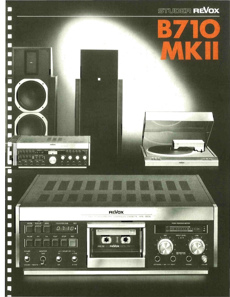 STUDER REVOX B710 User manual