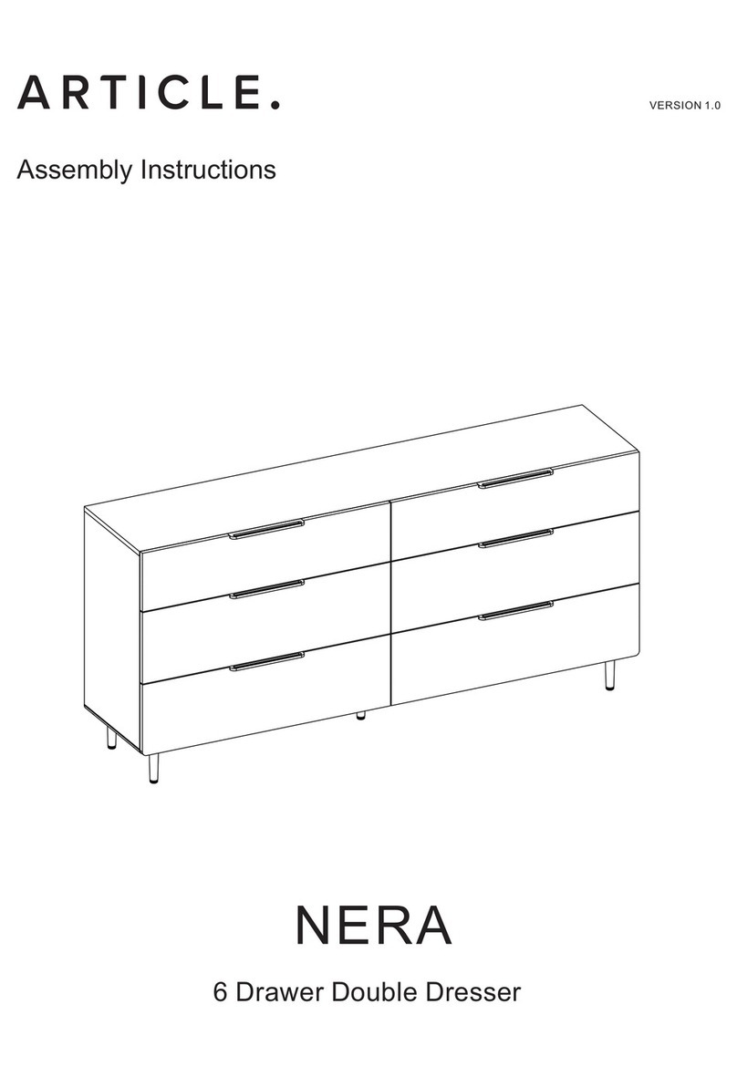 Article NERA 6 Drawer Double Dresser User manual