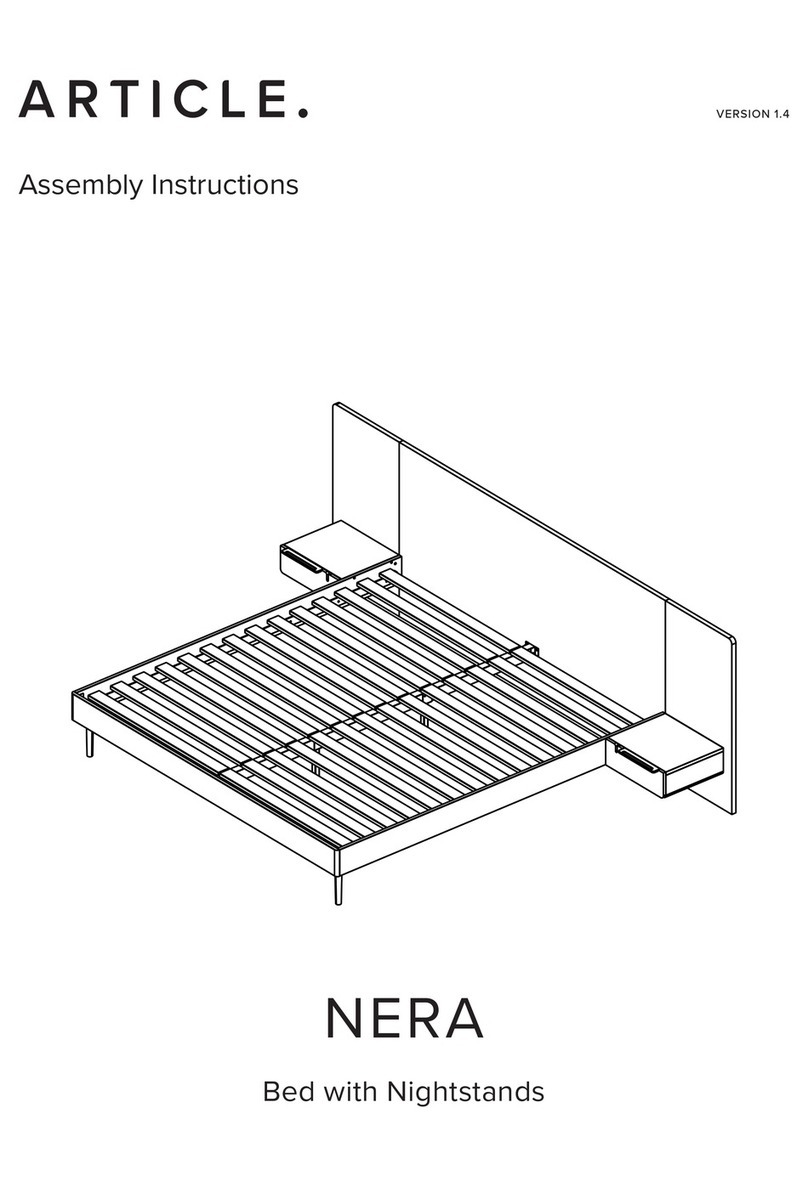 Article NERA Bed with Nightstands User manual Article NERA Bed with Nightstands User manual
