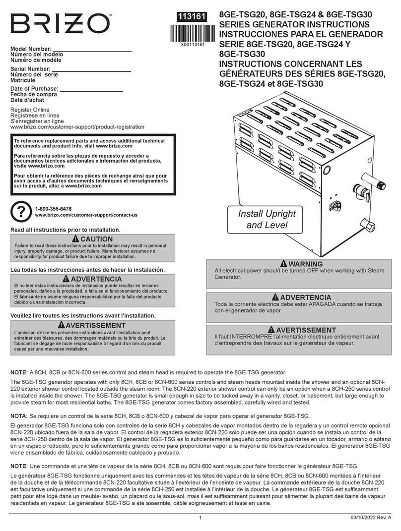 Brizo 8GE-TSG20 Series instructions