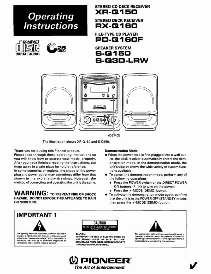 Pioneer XR-Q150 User manual