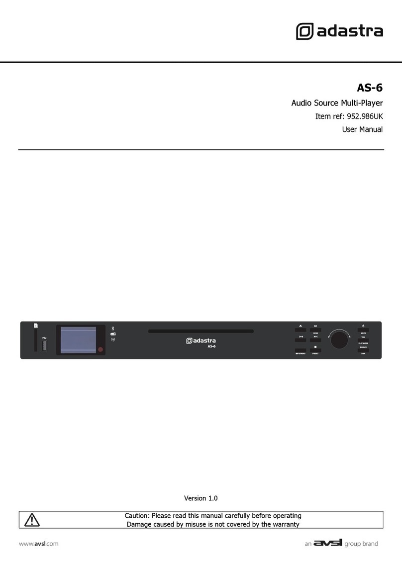 Adastra AS-6 user manual