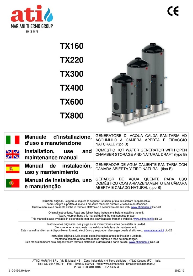 ATI Technologies TX160 Instructions for installation, use and maintenance manual