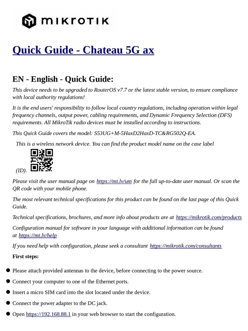 MikroTik Chateau 5G ax User manual