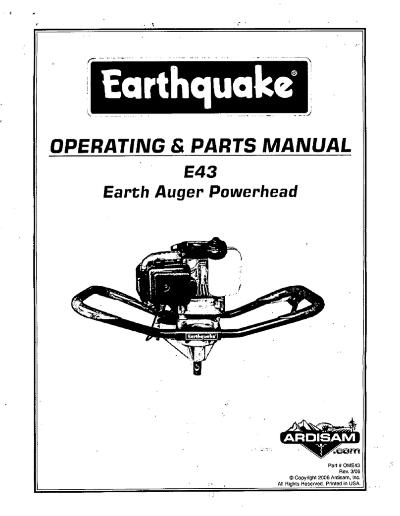 Ardisam Earthquake E43 Operating & parts manual