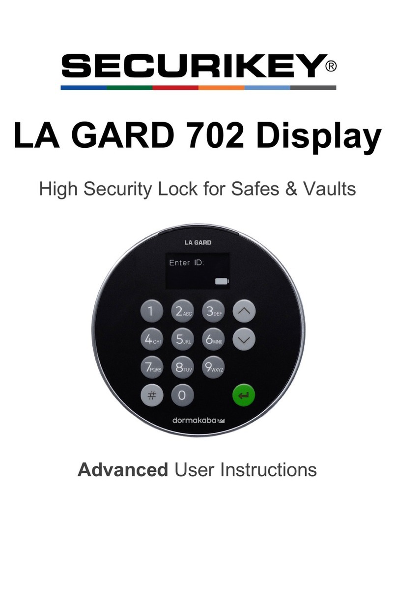 Securikey LA GARD 702 Display User instructions