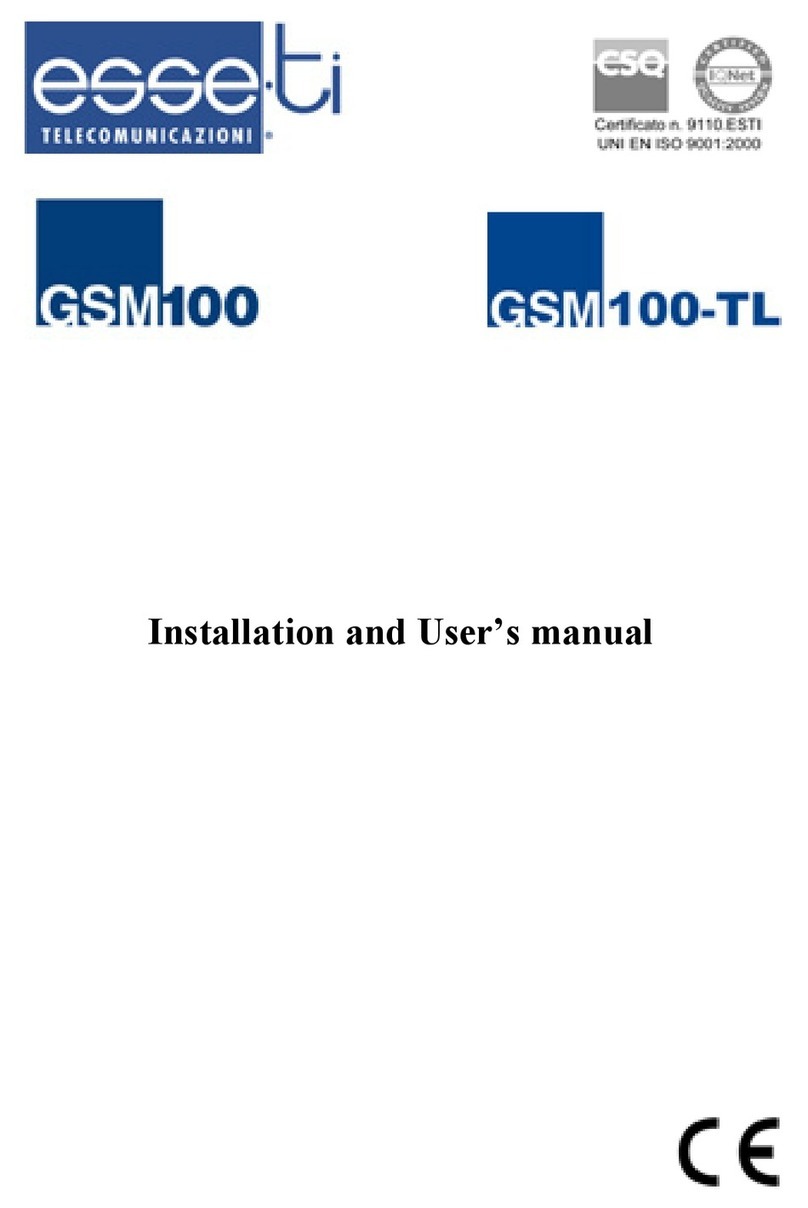 Esse-ti GSM100 Installation and user manual