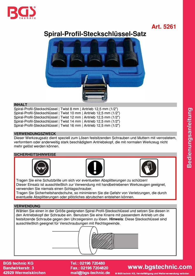 BGS GENERAL 5261 instruction manual