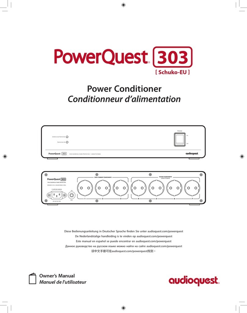 AudioQuest PowerQuest 303 User manual AudioQuest PowerQuest 303 User manual