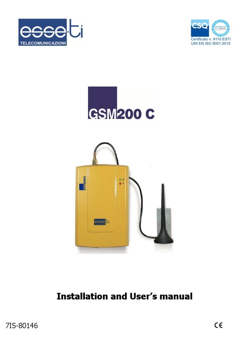Esse-ti GSM200 C Installation and user manual