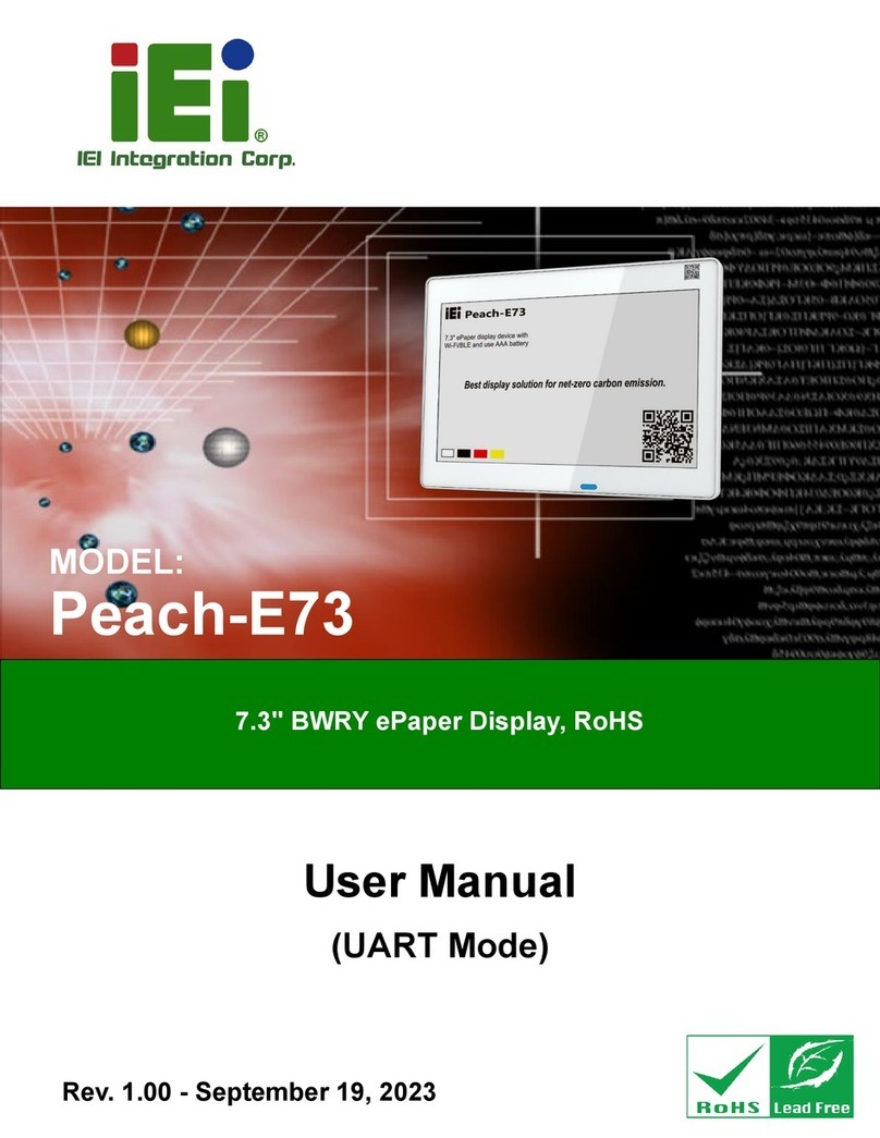 IEI Technology Peach-E73 User manual IEI Technology Peach-E73 User manual