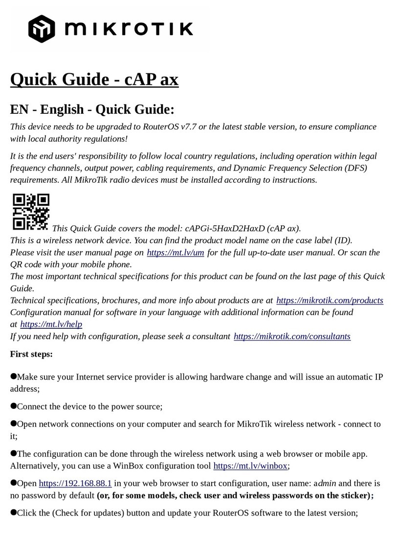 MikroTik cAP ax User manual