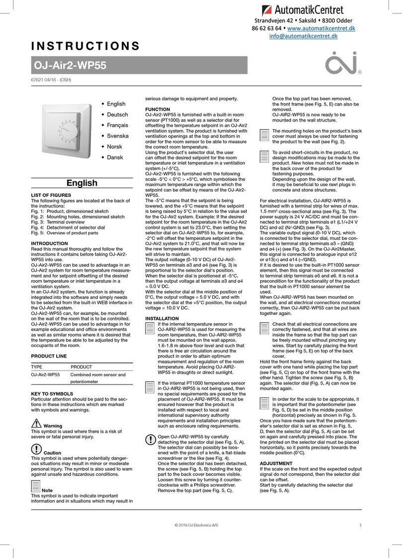 OJ Electronics OJ-Air2-WP55 User manual