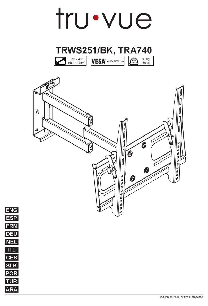 peerless-AV tru-vue TRWS251/BK User manual