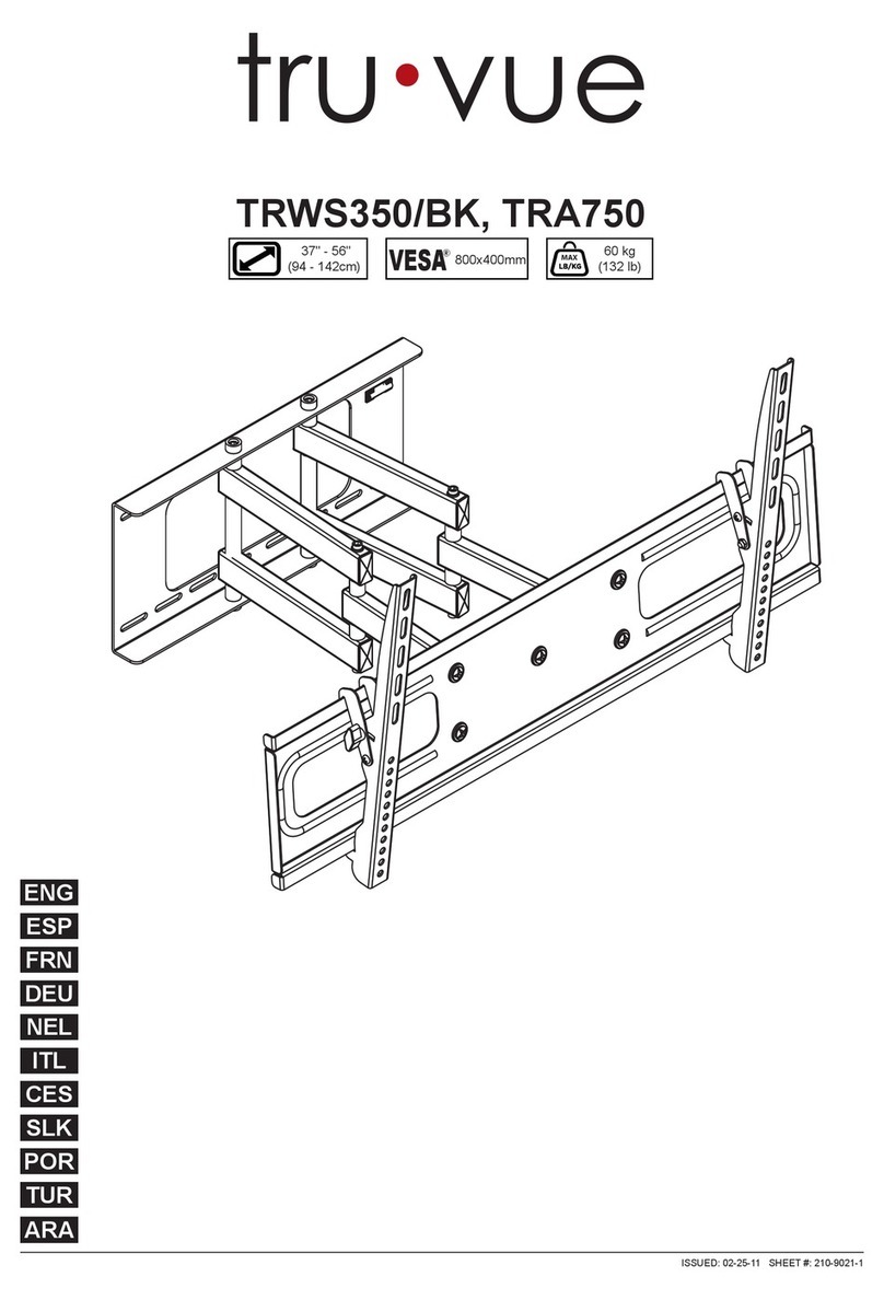 peerless-AV tru-vue TRWS350/BK User manual