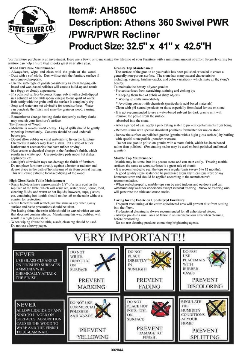 Steve Silver AH850C User manual