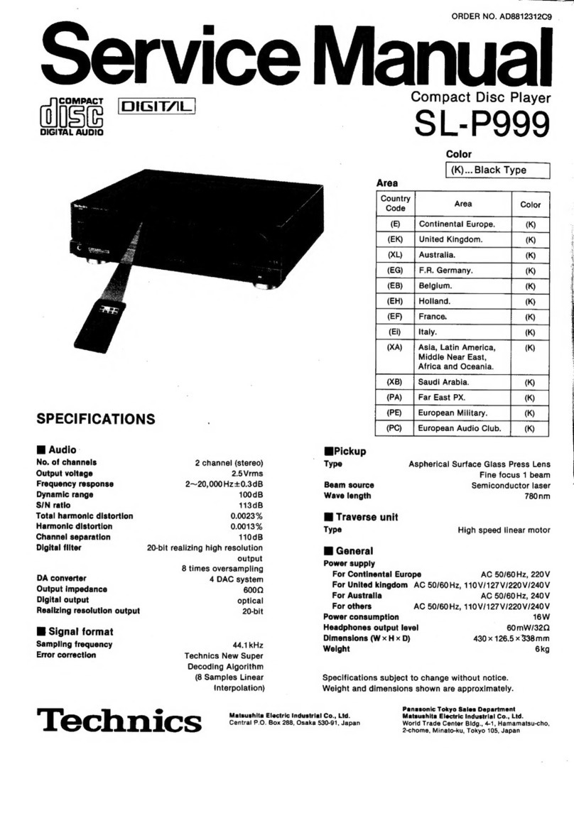 Technics SL-P999 User manual