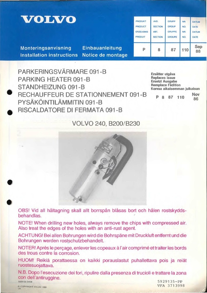 Volvo 091-8 installation instructions