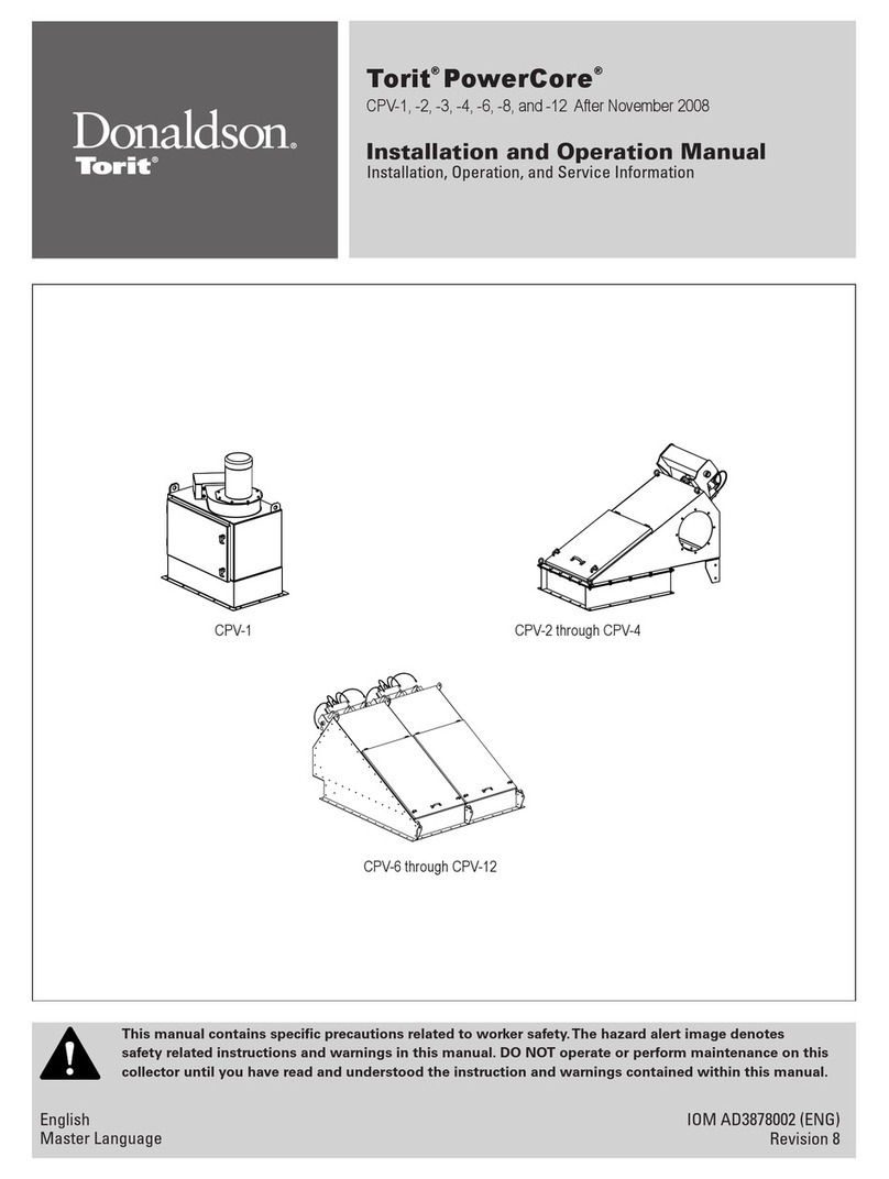 Donaldson Torit PowerCore CPV-1 Installation and operation manual
