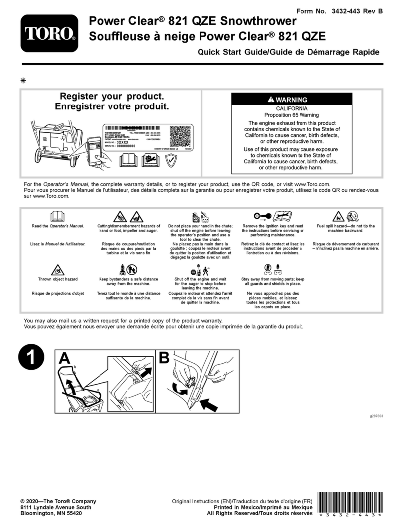 Toro Power Clear 821 QZE User manual