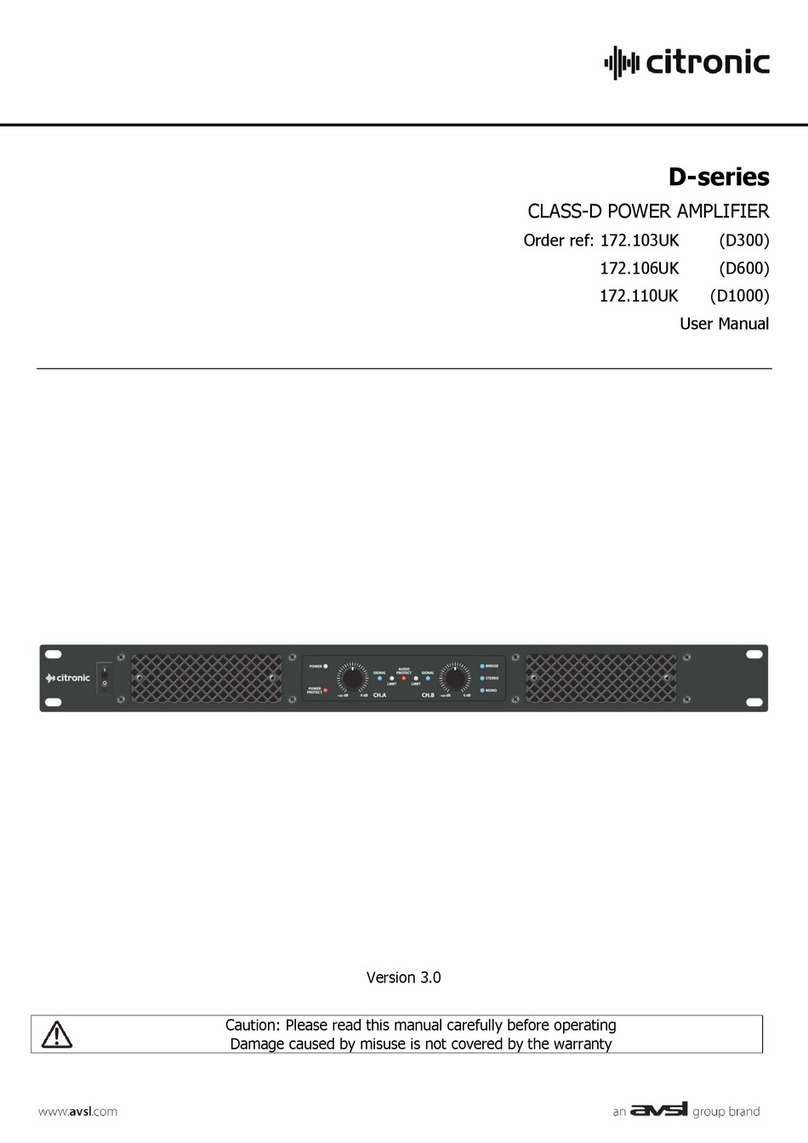 Avsl Citronic D Series User manual