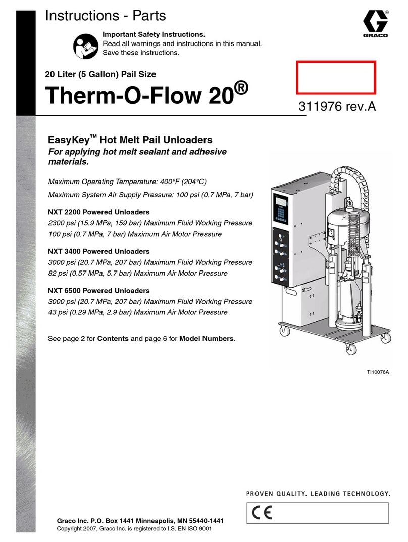 Graco Therm-O-Flow 20 EasyKey NXT 2200 Instructions-parts list Graco Therm-O-Flow 20 EasyKey NXT 2200 Instructions-parts list