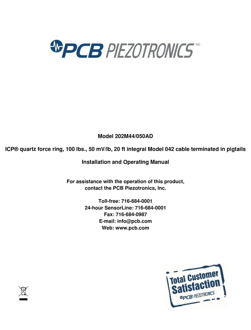 PCB Piezotronics 202M44/050AD Installation and operating manual