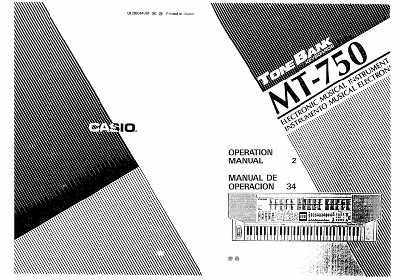 Casio TONEBANK MT-750 Operation manual