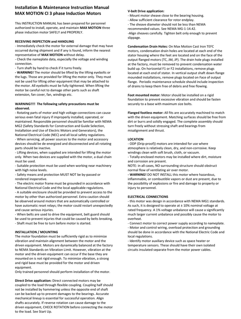 MEP MAX MOTION CI 3 Instruction Manual