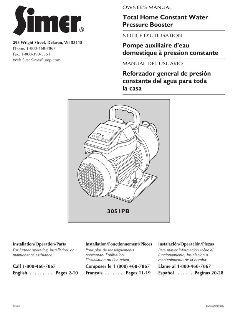 Simer 3051PB owner's manual
