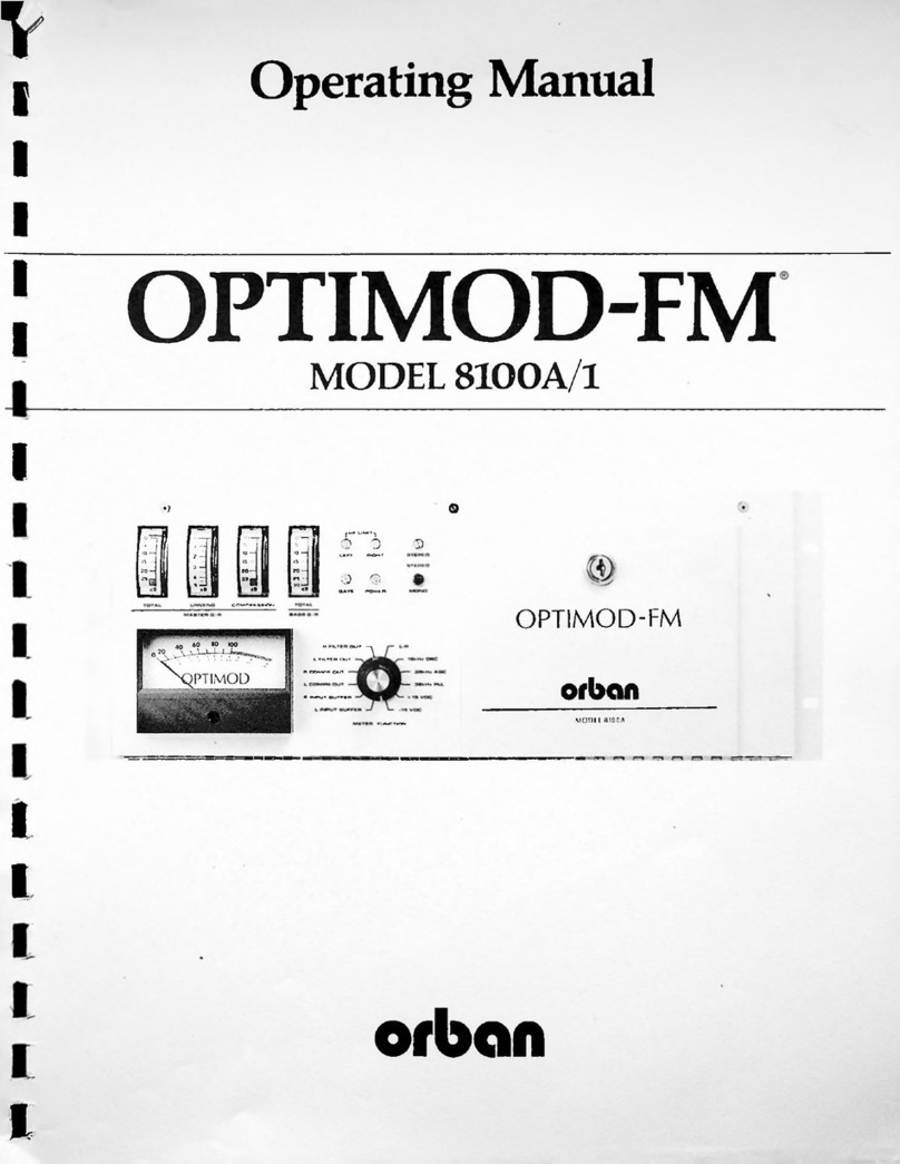 Orban OPTIMOD-FM 8100A/1 operating manual
