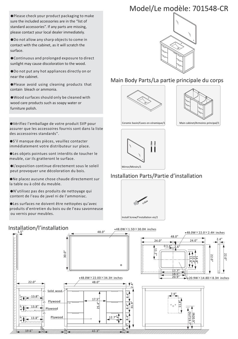 VINNOVA 701548-CR Owner's installation instructions