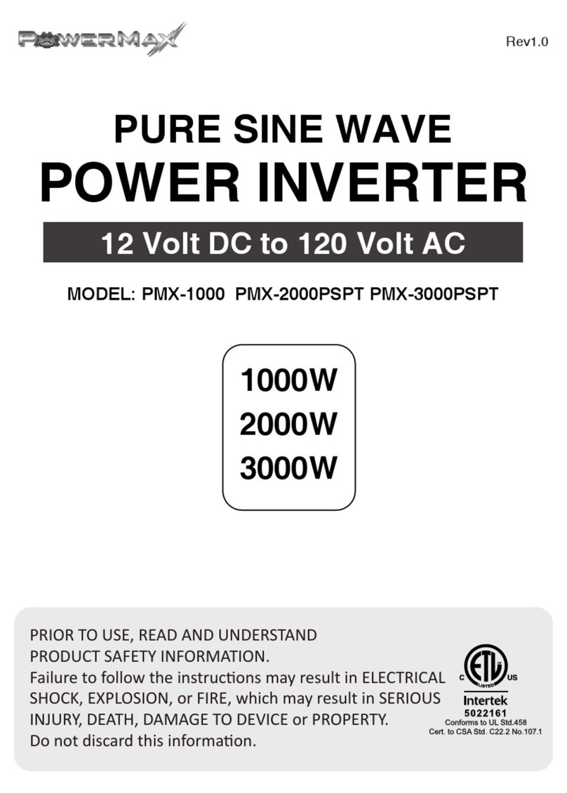 Power Max PMX Series owner's manual