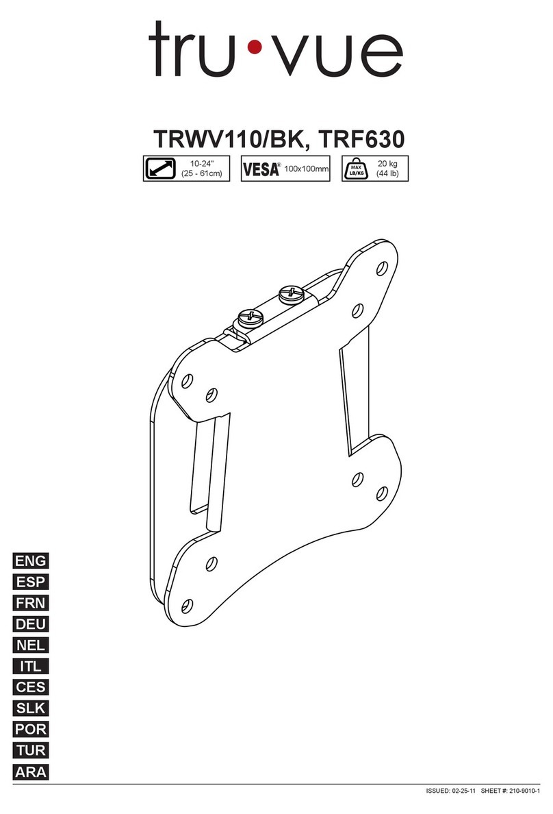 peerless-AV tru-vue TRWV110/BK installation instructions
