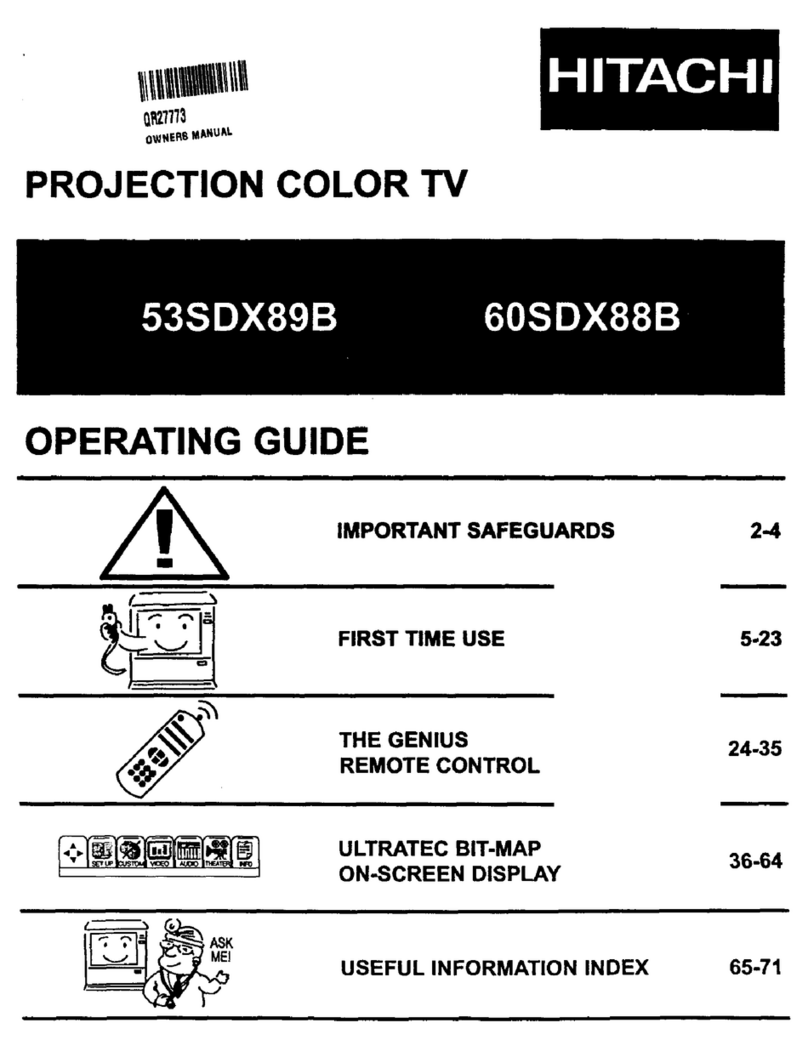 Hitachi 53SDX89B User manual