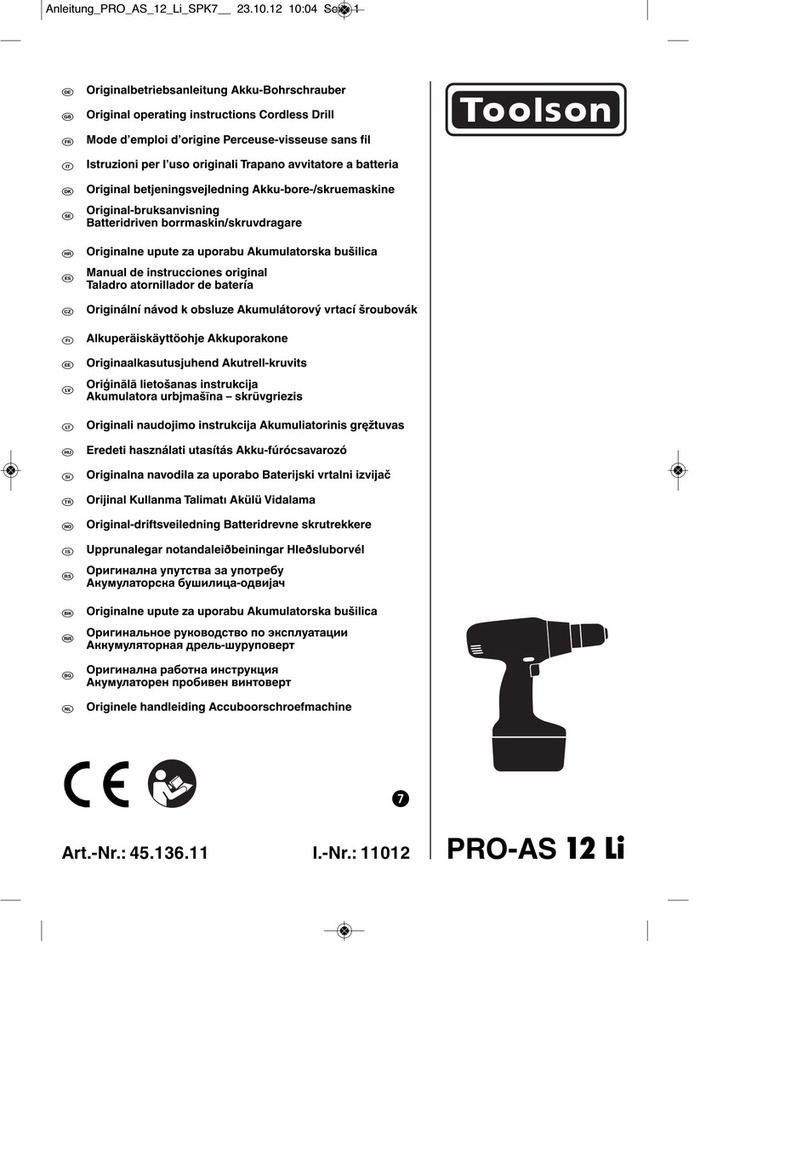 Toolson PRO-AS 12 Li Original operating instructions