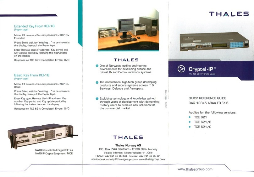 Thales Cryptel-IP CE 621 User manual Thales Cryptel-IP CE 621 User manual